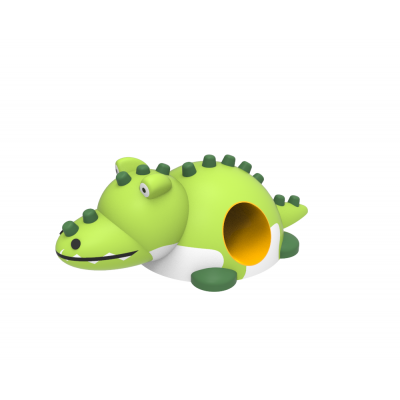 Pryžové zvieratko Krokodíl s tunelom 