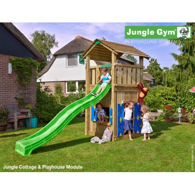 Jungle Gym Cottage Playhouse so šmýkačkou